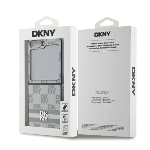  Samsung Galaxy Z Flip 6 bézs Eredeti DKNY sakktábla mintás nyomtat-3666339322885 8 kép