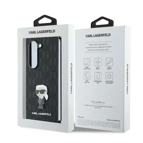 Eredeti Samsung Galaxy Z Fold 6 tok Karl Lagerfeld Saffiano Ikonik Pin-3666339322588 7 kép