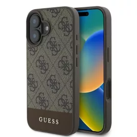    iPhone 16 Plus barna Original Case GUESS hardcase 4G Bottom Stripe GUHCP16MG4GLBR tok