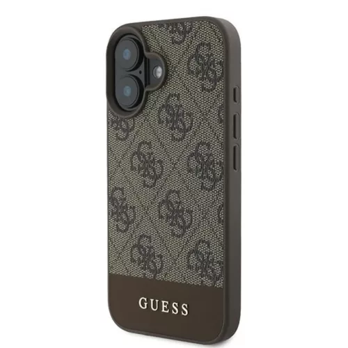  iPhone 16 Plus barna Original Case GUESS hardcase 4G Bottom Stripe GU-3666339344931 2 kép
