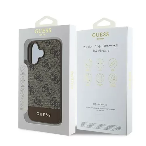  iPhone 16 Plus barna Original Case GUESS hardcase 4G Bottom Stripe GU-3666339344931 8 kép