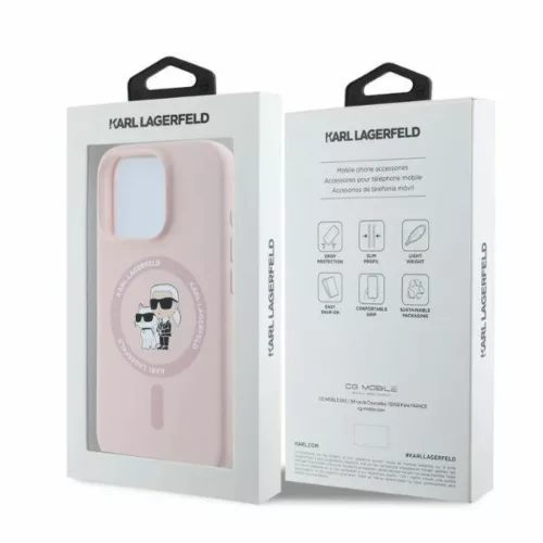  iPhone 16 Plus rózsaszín Original Pouch KARL LAGERFELD hardcase Szi-3666339318772 5 kép