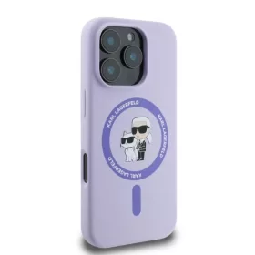  iPhone 15 Pro lila Original Pouch KARL LAGERFELD hardcase Silicone KC-3666339254346 2 kép