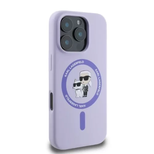  iPhone 15 Pro lila Original Pouch KARL LAGERFELD hardcase Silicone KC-3666339254346 2 kép