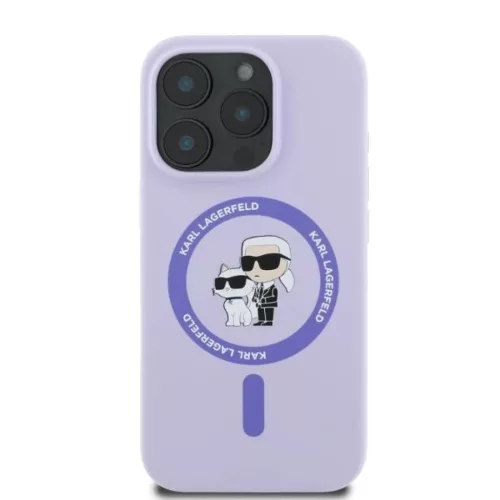  iPhone 15 Pro lila Original Pouch KARL LAGERFELD hardcase Silicone KC-3666339254346 4 kép