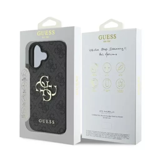  iPhone 16 Pro Fekete Eredeti GUESS 4G Big Logo GUHCP16L4GMGGR tok-3666339327545 8 kép