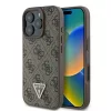  iPhone 16 Pro Max Barna Original Case GUESS hardcase Leather 4G Triangle Strass Magsafe GUHCP16XP4TDPW tok