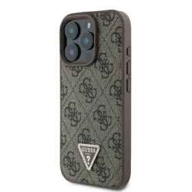  iPhone 16 Pro Max Barna Original Case GUESS hardcase Leather 4G Trian-3666339327439 2 kép