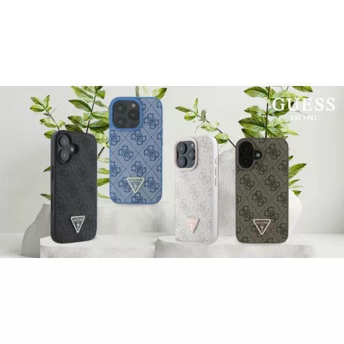  iPhone 16 Pro Max Barna Original Case GUESS hardcase Leather 4G Trian-3666339327439 9 kép