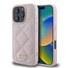  iPhone 16 Rózsaszín Eredeti GUESS Steppelt Fém Logó GUHCP16SPSQSQSP tok