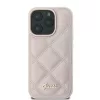  iPhone 16 Rózsaszín Eredeti GUESS Steppelt Fém Logó GUHCP16SPSQSQ-3666339345082 2 kép