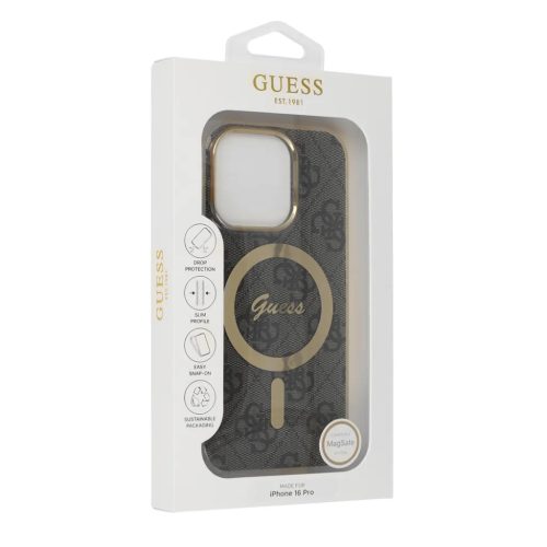 Eredeti GUESS IML 4G Magsafe GUHMP16XH4STK tok iPhone 16 Pro Max feket-3666339341992 1 kép