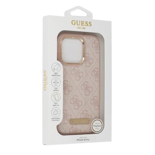 Eredeti GUESS 4G Logo Plate Magsafe GUHMP16XU4GPRP tok iPhone 16 Pro M-3666339340179 1 kép