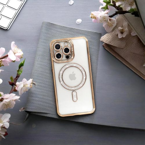 Bling Magsafe tok iPhone 13 gold-5900217450863 6 kép
