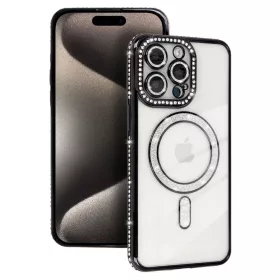 Bling Magsafe tok Samsung Galaxy A55 5G fekete