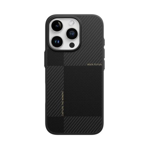Rock Ultra Thin Aramid Fiber Kevlar 600D tok iPhone 16 Pro fekete-6942433004030 1 kép