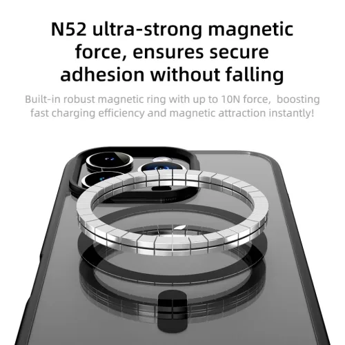 Rock Guard Series Mágneses tok iPhone 16 Pro számára átlátszó-fe-6942433002586 5 kép