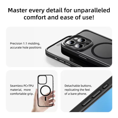 Rock Guard Series Mágneses tok iPhone 16 Pro számára átlátszó-fe-6942433002586 10 kép