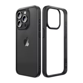 Rock Guard Sorozat Iphone 15 Pro számára átlátszó-fekete tok-6975653084650 1 kép