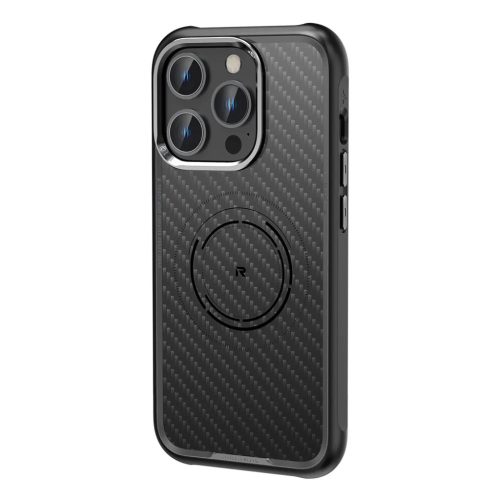 Rock Kevlar Sorozat Aramid Szálas Mágneses iPhone 15 tok fekete-6975653081222 1 kép