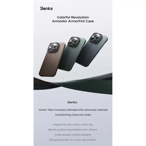  iPhone 16 Pro Max zöld Benks Magnetic Armor Tint Kevlar 1000D (0066)-6948005908430 4 kép