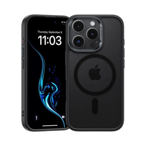 Benks Mágneses Köd Tok Fém Keret iPhone 16 Pro Max fekete tok-6948005905835 1 kép