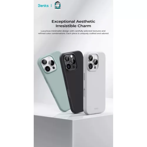 iPhone 16 Pro Zöld Benks Magnetic Vita Pro szilikon tok-6948005909512 10 kép