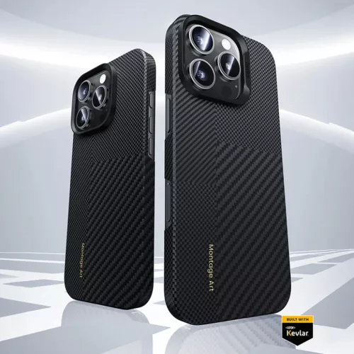  iPhone 16 Pro fekete Benks Montage Magnetic Armor Air Kevlar tok PC k-6948005908195 3 kép