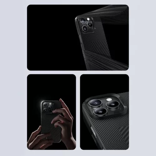  iPhone 16 Pro fekete Benks Montage Magnetic Armor Air Kevlar tok PC k-6948005908195 5 kép
