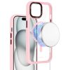 Liavec Hybrid Magsafe átlátszó tok iPhone 15 light pink tok-5900217463900 8 kép