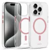 Liavec fényes Magsafe rózsaszín átlátszó tok iPhone 15 Pro tok,