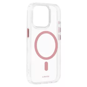 Liavec fényes Magsafe rózsaszín átlátszó tok iPhone 15 Pro tok,-5900217465423 2 kép
