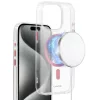 Liavec fényes Magsafe rózsaszín átlátszó tok iPhone 15 Pro tok,-5900217465423 7 kép