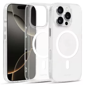   Liavec Glossy Magsafe Átlátszó Tok iPhone 16 Pro Max fehér tok