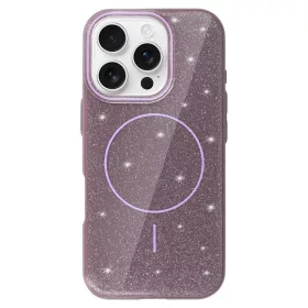 Magsafe Karcsú Csillogó iPhone 15 Pro lila tok-5900217466024 2 kép