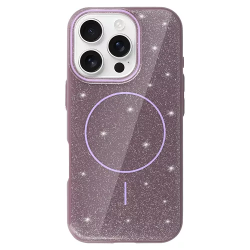 Magsafe Karcsú Csillogó iPhone 15 Pro lila tok-5900217466024 2 kép