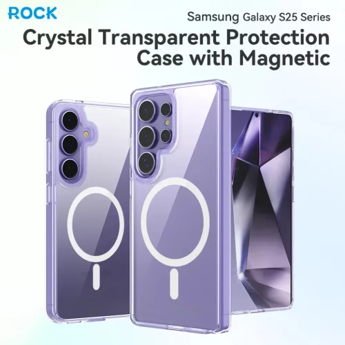 Rock Crystal Transparent Series mágneses tok Samsung Galaxy S25 átl�-6975653088320 2 kép