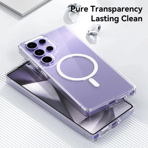 Rock Crystal Transparent Series mágneses tok Samsung Galaxy S25 átl�-6975653088320 4 kép