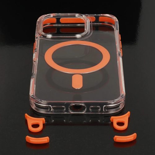 Tel Protect Strap Clear iPhone 15 tok narancs-5900217468882 3 kép