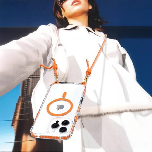 Tel Protect Strap Clear iPhone 15 tok narancs-5900217468882 6 kép