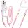 Tel Protect Strap Clear Case iPhone 15 pink tok