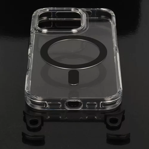 Tel Protect Pántos Átlátszó Tok Iphone 15 Pro fekete tok-5900217468950 3 kép