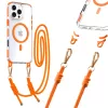 Tel Protect Strap átlátszó tok iPhone 16 Pro narancs tok