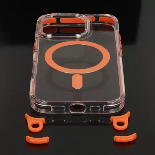 Tel Protect Strap átlátszó tok iPhone 16 Pro narancs tok-5900217469148 3 kép