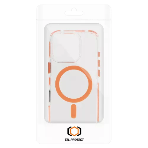 Tel Protect Strap átlátszó tok iPhone 16 Pro narancs tok-5900217469148 7 kép