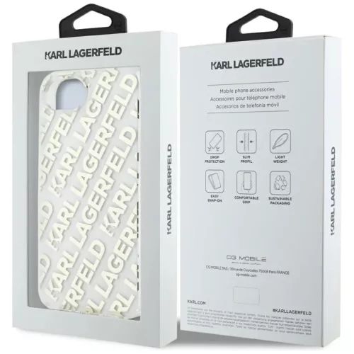  iPhone 16e Arany Eredeti Pouch KARL LAGERFELD IML Repeat Logo tok-3666339454272 8 kép