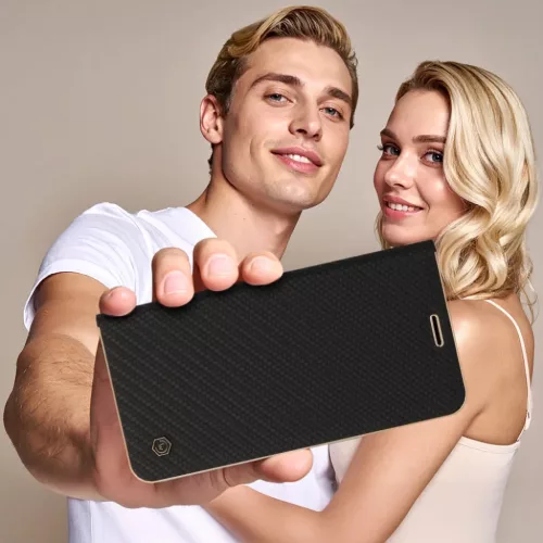 Csodás Keret Karbon Tok Samsung Galaxy S25 Edge fekete tok-5900217473527 7 kép