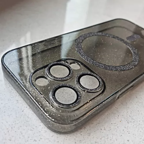 Iphone 17 Air Fekete Tiszta Glitter Magsafe Tok-5900217475569 7 kép