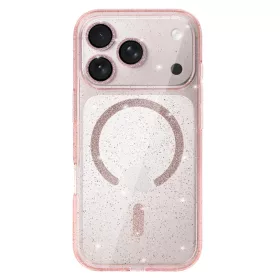Glitter Magsafe fliptok iPhone 17 Pro Max tok rózsaszín átlátszó-5900217475637 2 kép