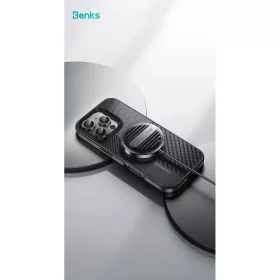  iPhone 16 Pro Max fekete Benks Montage Mágneses Armor Pro Kevlar Tok-6948005949303 2 kép